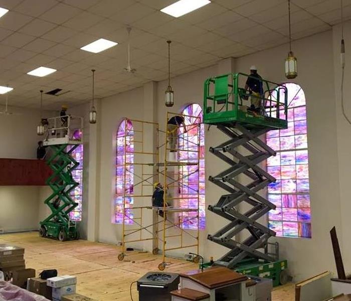 servpro restoring a church